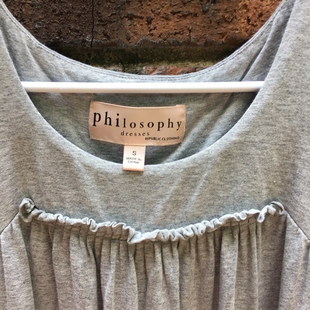 Philosophy Gray Jersey Knit Sleeveless Dress Small - Picture 2 of 5